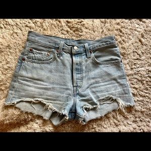 Light wash shorts